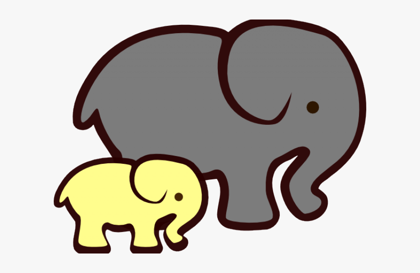 Elephant Clipart Vector - Grey And Yellow Elephant, HD Png Download, Free Download