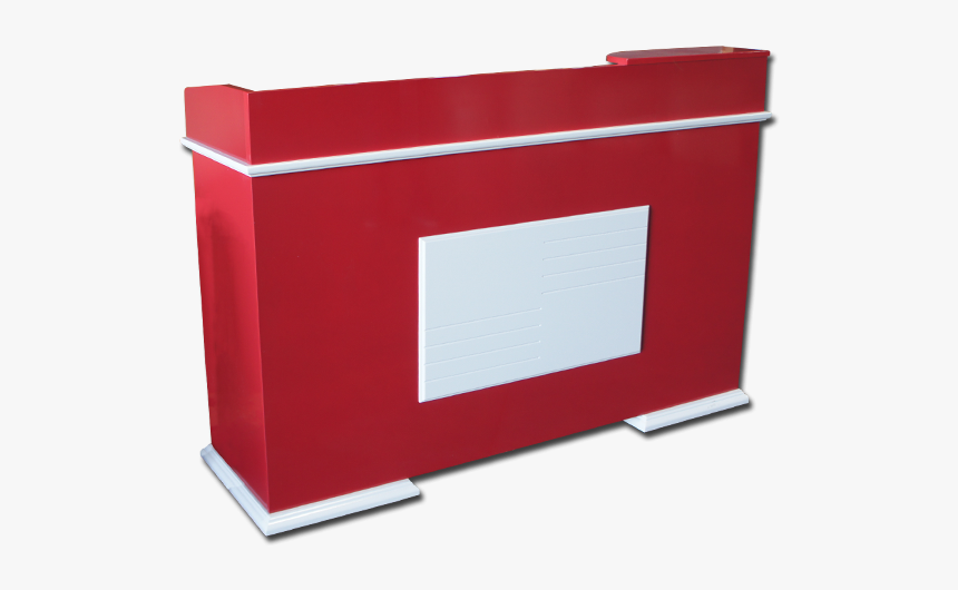 Plaque Spa Salon Reception Desk- Red/white - Red And White Reception Desk, HD Png Download, Free Download