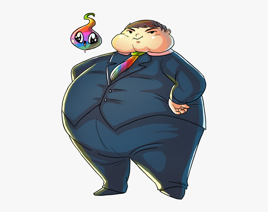 Publicity Goesling Words - Fat Man In Suit Cartoon, HD Png Download, Free Download