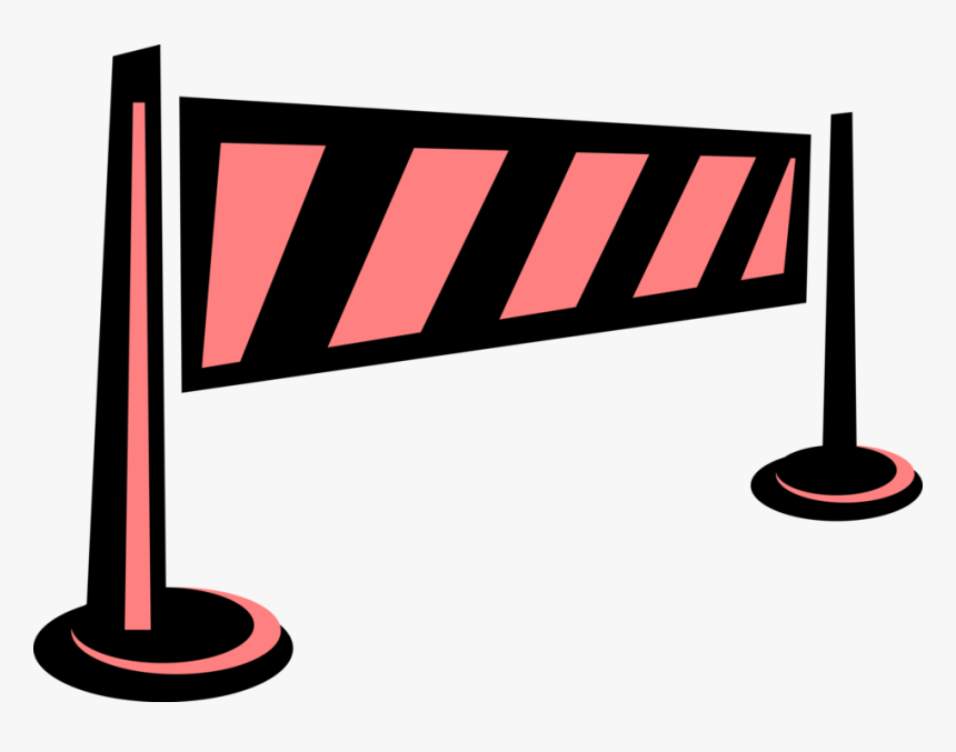 Vector Illustration Of Barrier Or Barricade Roadblock - Barriers To Effective Meetings, HD Png Download, Free Download