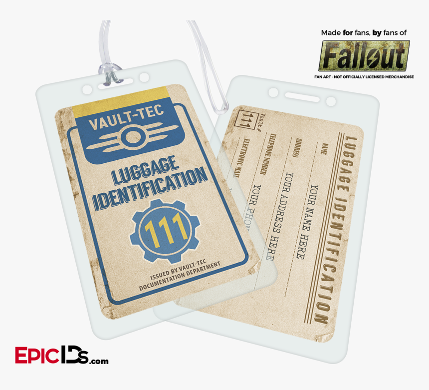 Vault Dweller/wasteland Explorer "fallout - Fallout Vault Id Card, HD Png Download, Free Download