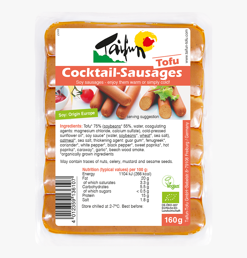 Tofu Cocktail-sausages - Taifun Soya, HD Png Download, Free Download