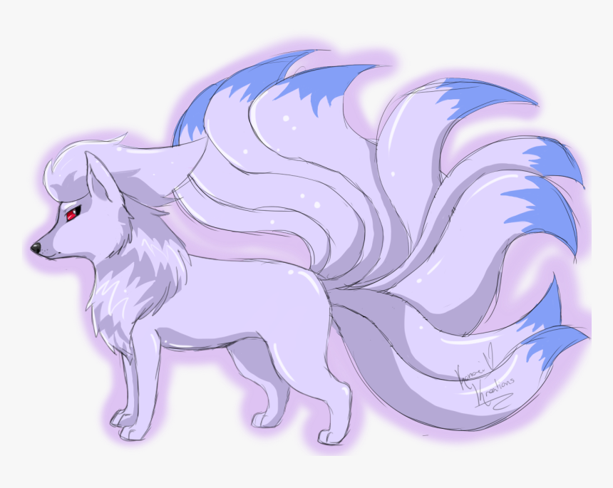 Shiny Ninetales Sketch - Illustration, HD Png Download, Free Download