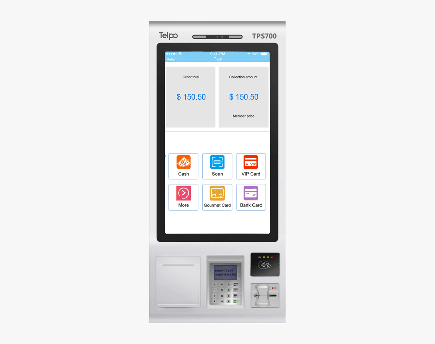 Self-service Credit Card Payment Kiosk Terminal - Card Payment Kiosk, HD Png Download, Free Download