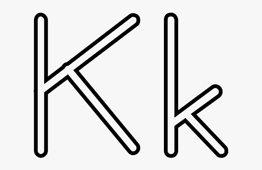 Letra K De Kayak Para Colorear Clip Arts - Kangaroo Outline, HD Png Download, Free Download