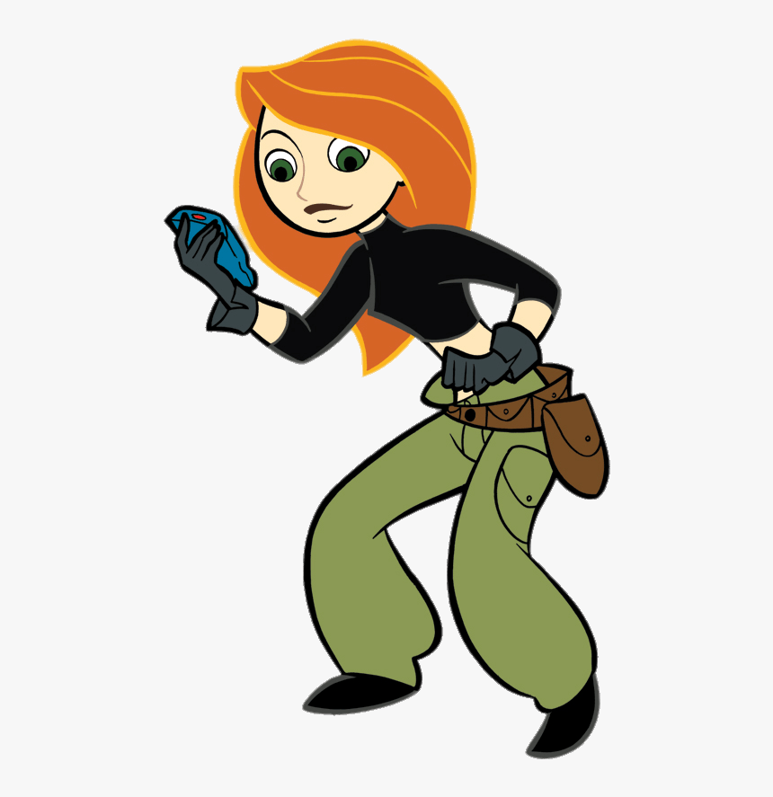 Kim Possible Looking At Device - Character Kim Possible Cartoon, HD Png Download, Free Download