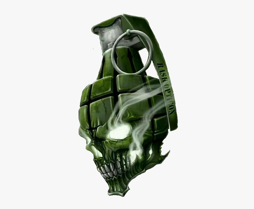 #granada #grenade #skull #caveira @lucianoballack - Tatuagem Granada Caveira, HD Png Download, Free Download