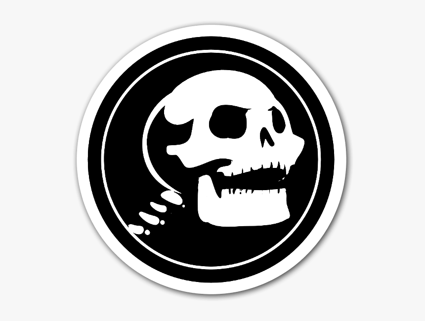 Círculo Caveira Sticker - Skull, HD Png Download, Free Download