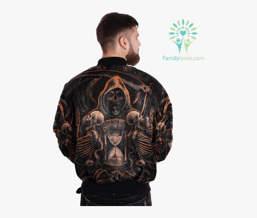 Time And Death Skull Over Print Jacket %tag Familyloves - Veteran, HD Png Download, Free Download