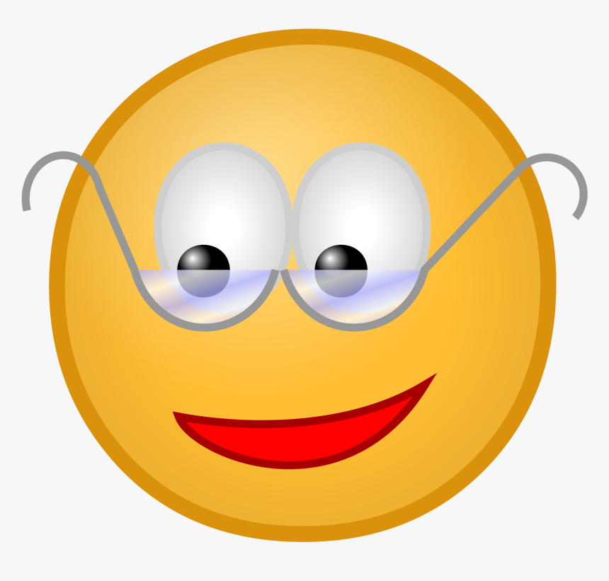 Smiley With Glasses Clip Arts - Cartoon Animated Happy Face, HD Png Download, Free Download