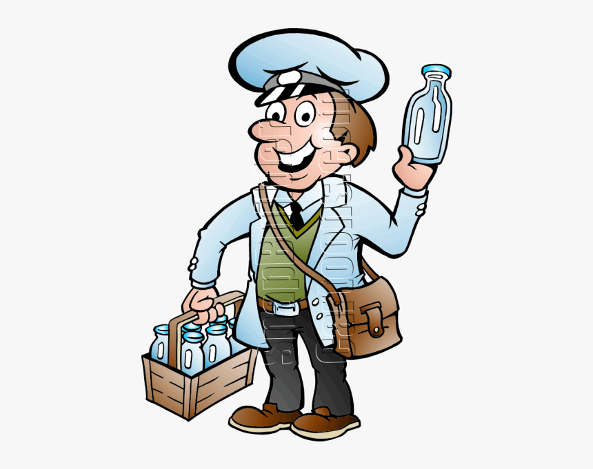 Milk Delivery - Milkman Clipart, HD Png Download, Free Download