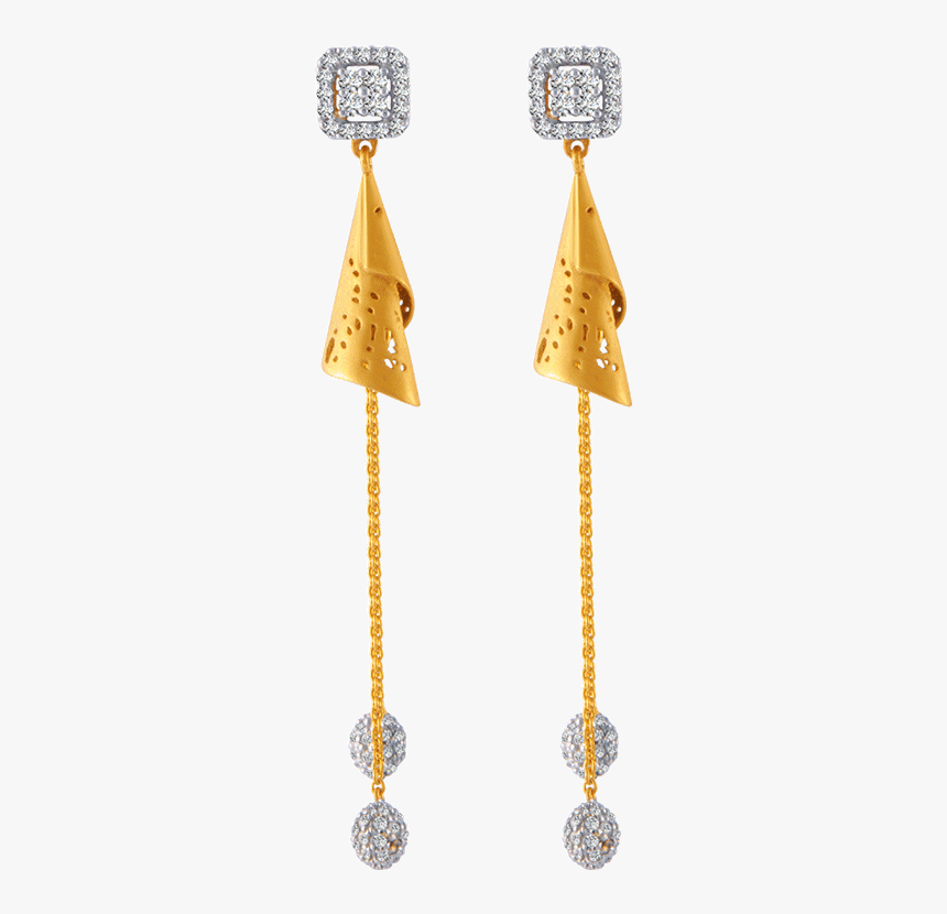 18kt White Gold And Solitaire Jhumki Earrings For Women - Earrings, HD Png Download, Free Download