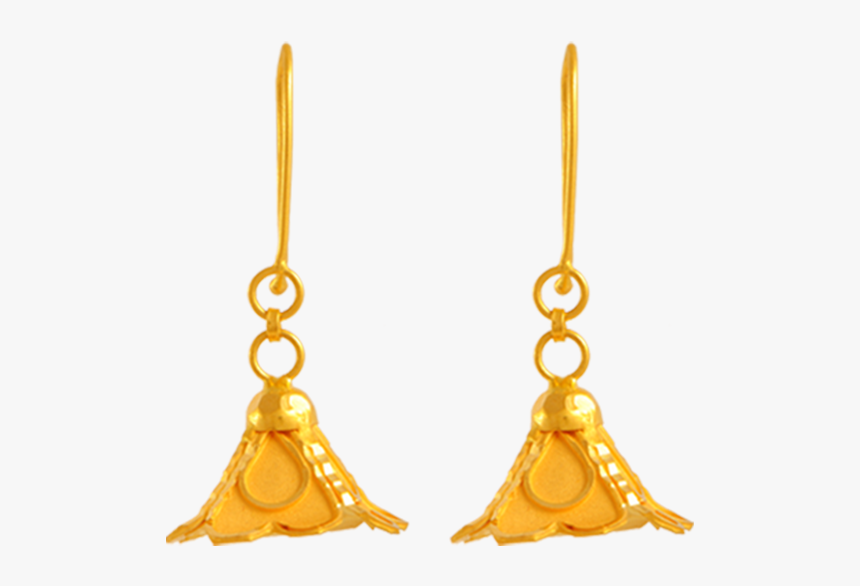 22kt Yellow Gold Jhumki Earrings For Women - Earrings, HD Png Download, Free Download