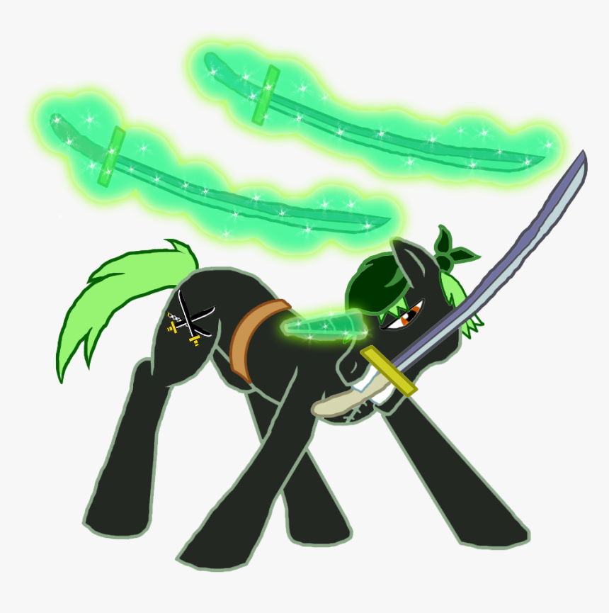 Moheart7, Katana, One Piece, Ponified, Roronoa Zoro, - Mlp Zoro, HD Png Download, Free Download