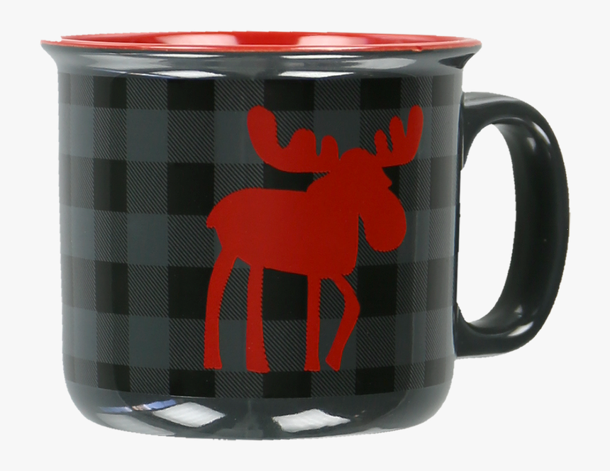 Moose Plaid Grey - Coffee Cup, HD Png Download, Free Download