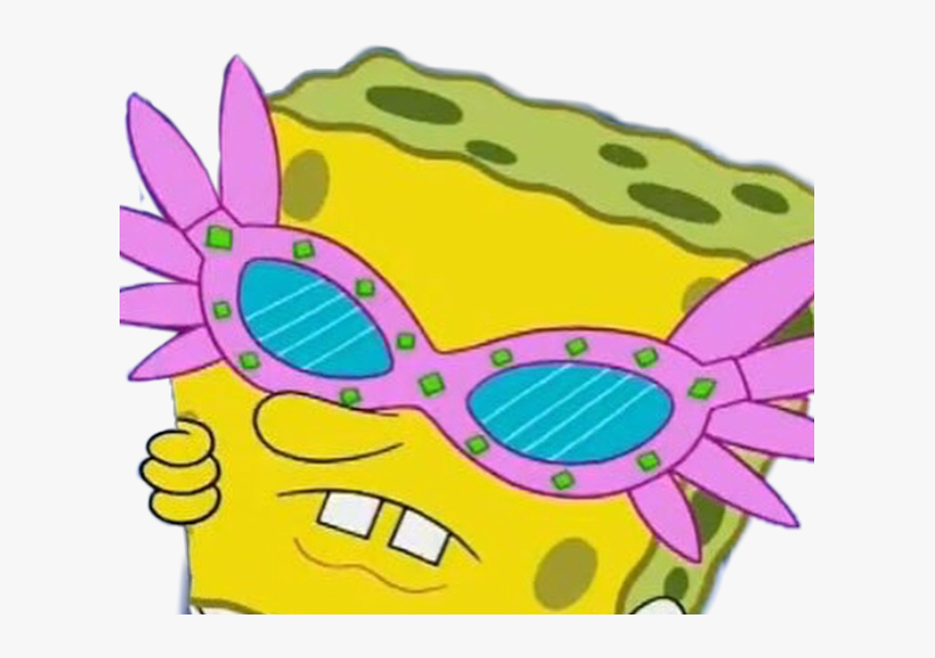 #spongebob #sponge #spongebobmeme #spongebobmemes #funny - Spongebob Pink Glasses Sticker, HD Png Download, Free Download