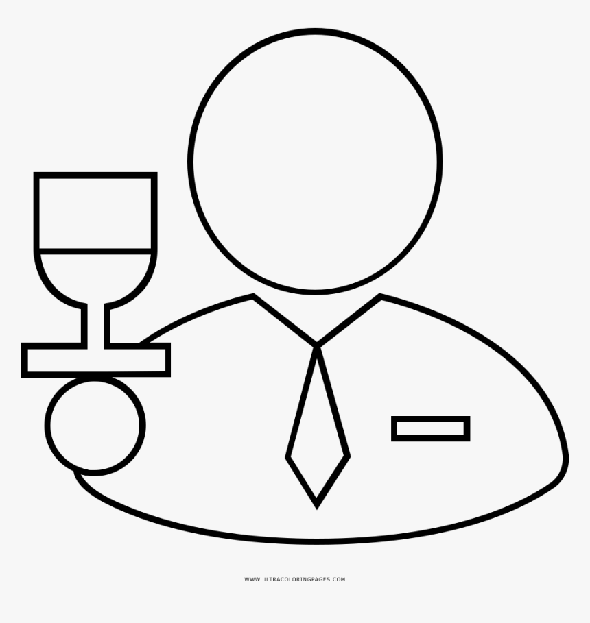 Bartender Coloring Page - Line Art, HD Png Download, Free Download