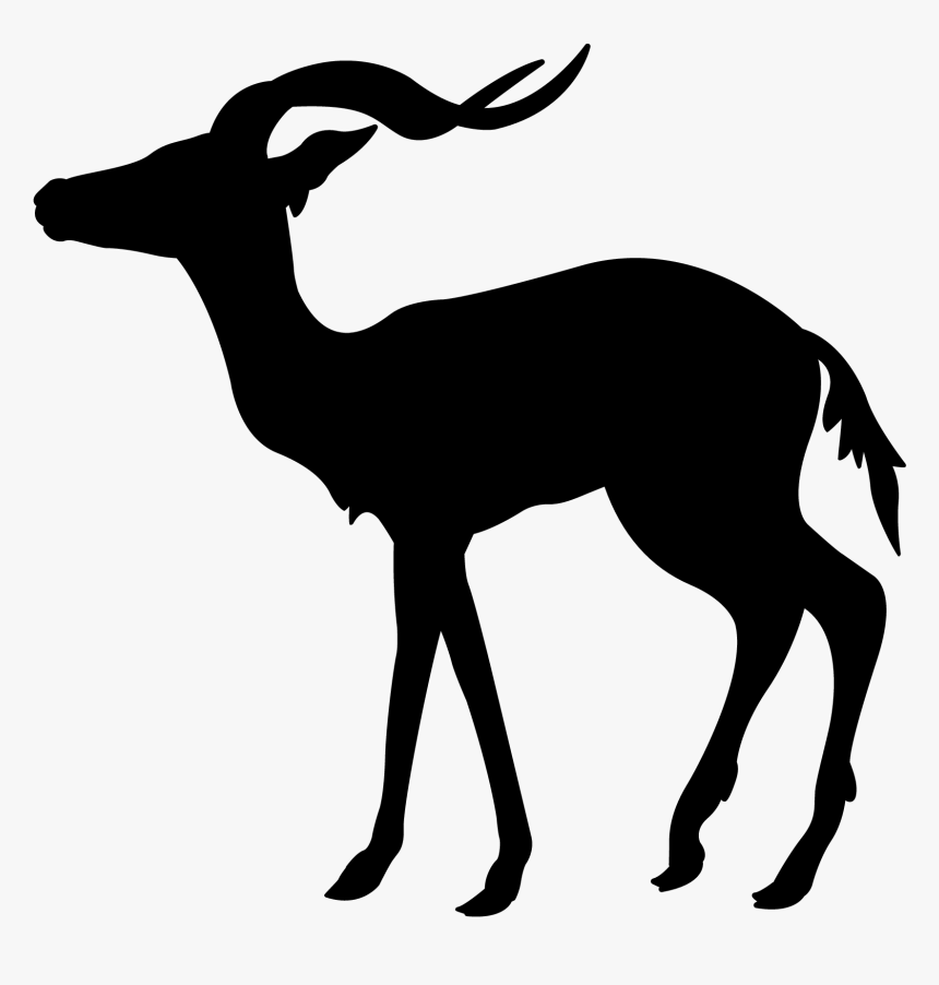 Deer Gazelle M Clip Art Fauna Silhouette - Deer, HD Png Download, Free Download