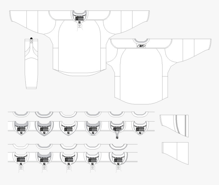 Bedge League Nhl National Uniform Hockey Template Clipart - Reebok Edge Jersey Template, HD Png Download, Free Download