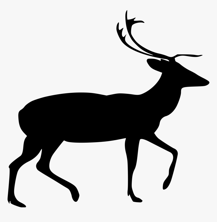 Silhouette At Getdrawings Com - Deer Silhouette Png, Transparent Png, Free Download