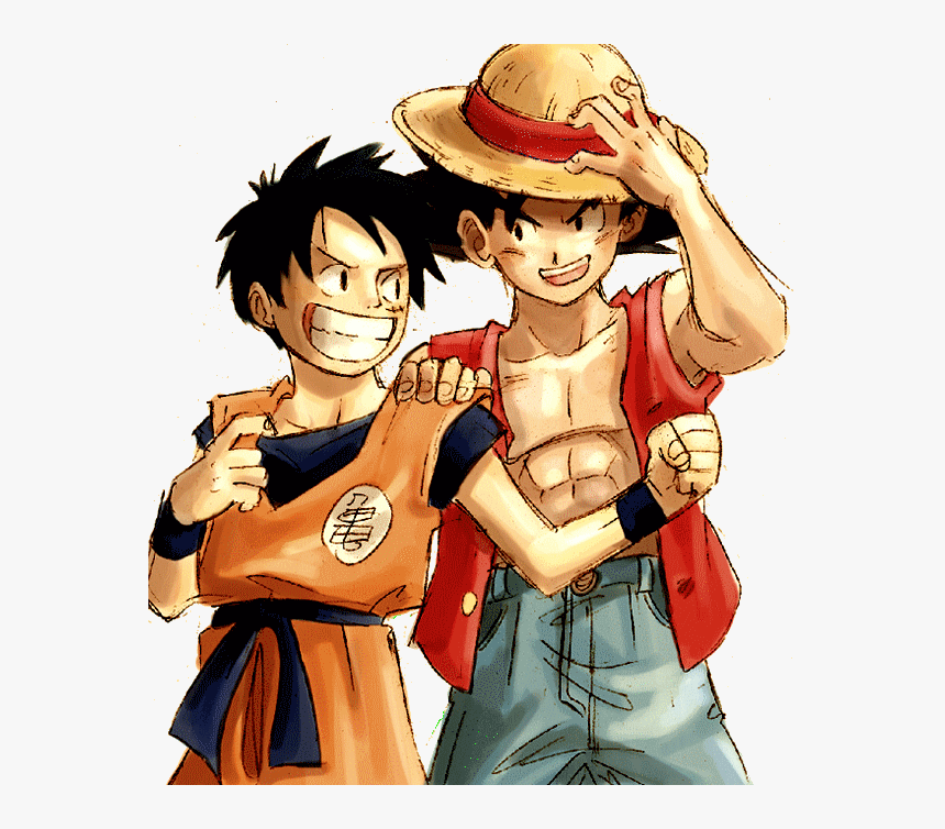6388 Render Luffy Et Goku - Goku Et Luffy, HD Png Download, Free Download