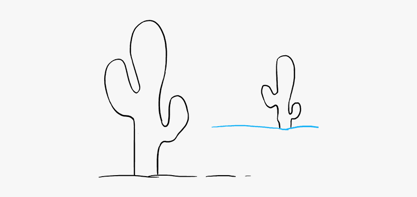 How To Draw Cactus - Drawing, HD Png Download, Free Download