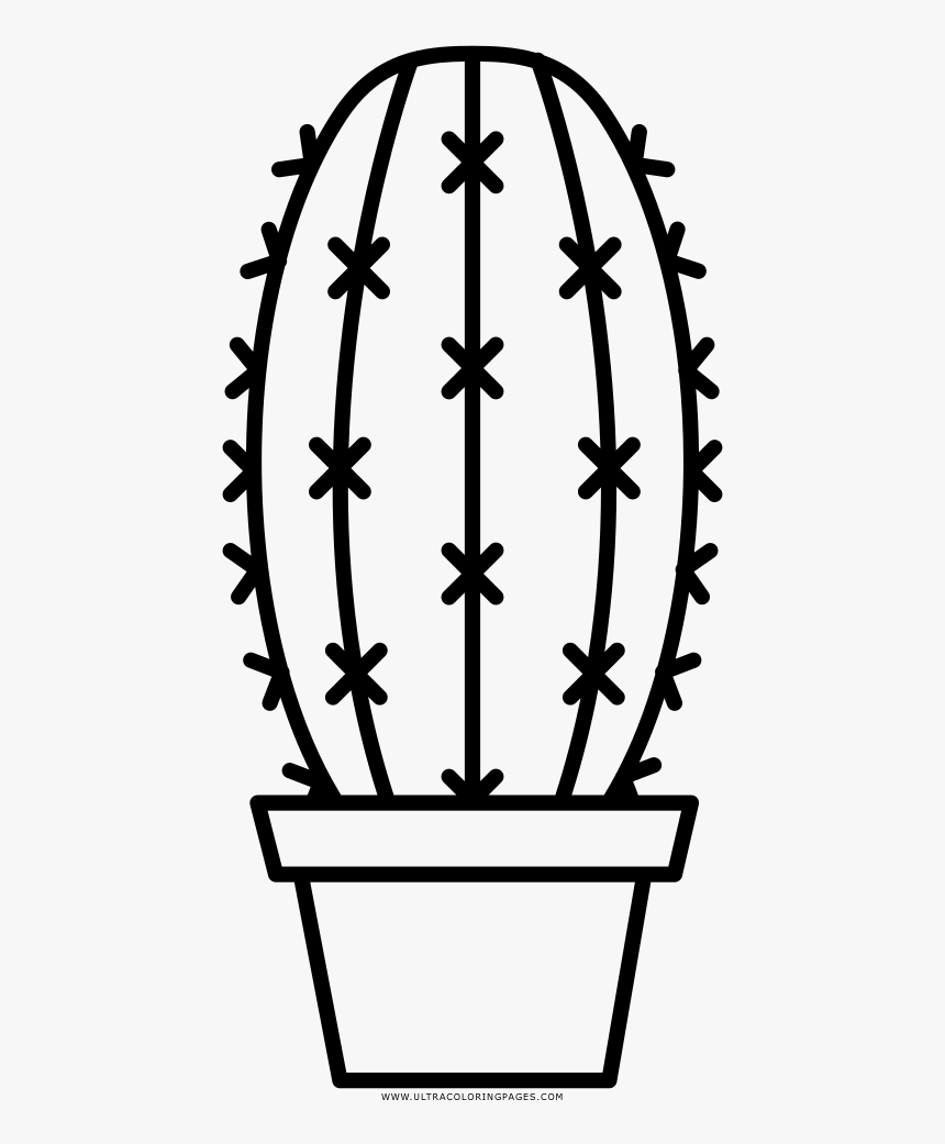 Good Cactus Coloring Page 69 With Additional Download - Simple Cactus Clipa...