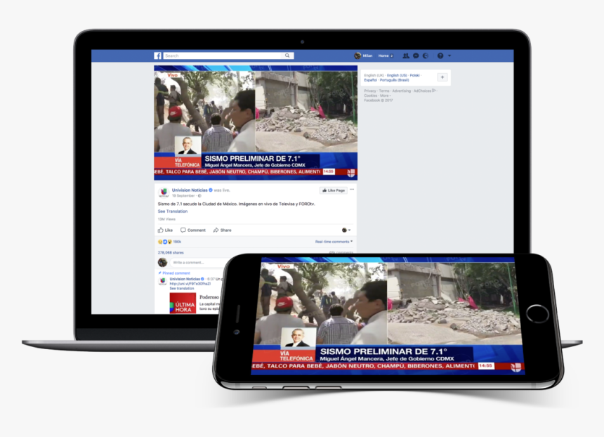 Live Streaming To Facebook - Iphone, HD Png Download, Free Download