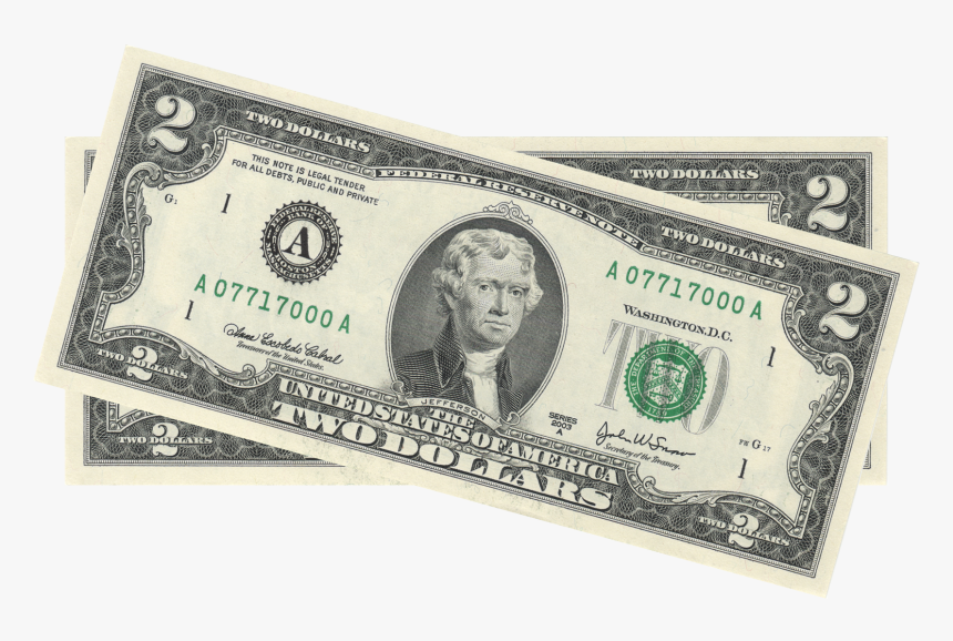 $2 Bill"
 Class="img Responsive True Size - 2 Dollar Bill, HD Png Download, Free Download