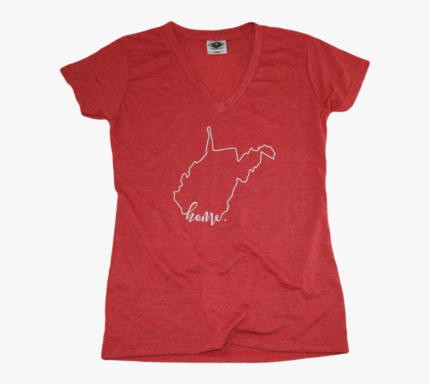 West Virginia Red Ladies V Neck - Bull Terrier, HD Png Download, Free Download