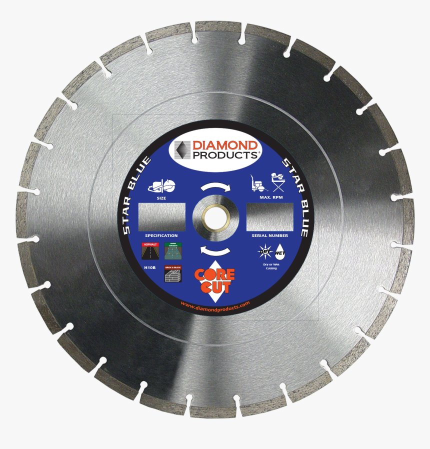 Star Blue High Speed Diamond Blades - Diamond Products Blue Star, HD Png Download, Free Download