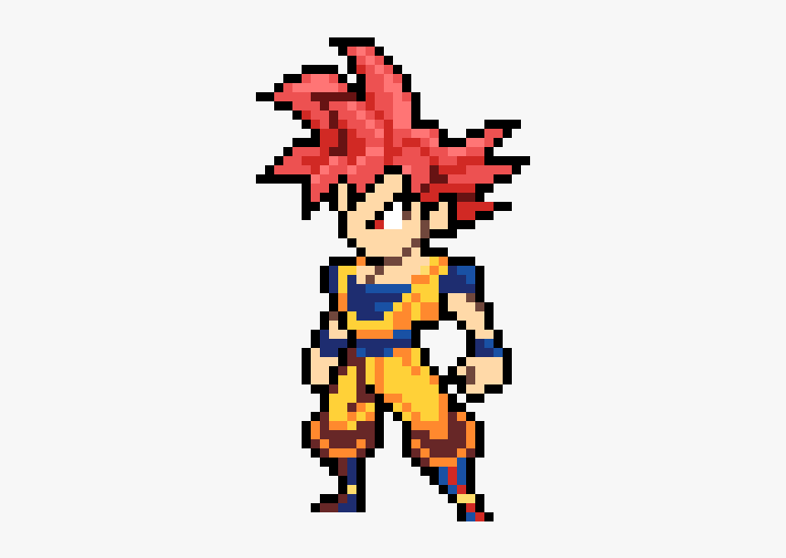 Son Goku Pixel Art, HD Png Download, Free Download