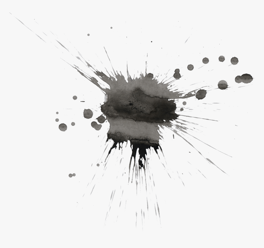 22 Black Watercolor Splatter Png Transparent Black - Watercolor Black Splash Png, Png Download, Free Download