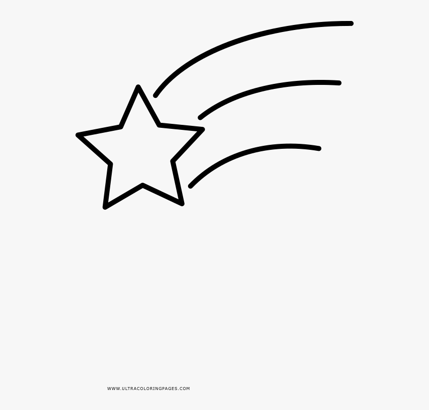 Falling Star Coloring Page - Line Art, HD Png Download, Free Download