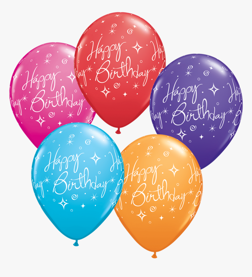 Happy Birthday Sparkles & Swirls - Happy Birthday Latex Balloons Png, Transparent Png, Free Download