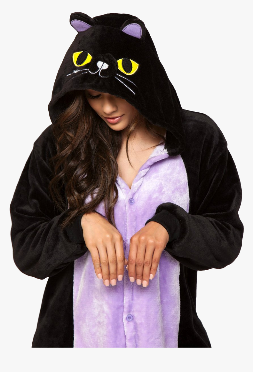 Black Kitty Cat Unisex Onesie - Sexy Cat Onsie, HD Png Download, Free Download