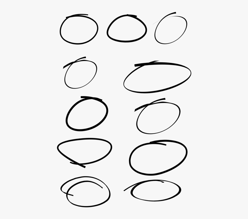 Circle Handwriting Oval Symbol Point - Transparent Background Circle Handwritten, HD Png Download, Free Download