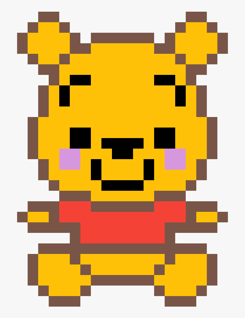 Minecraft Pixel Art Teddy Bear, HD Png Download, Free Download