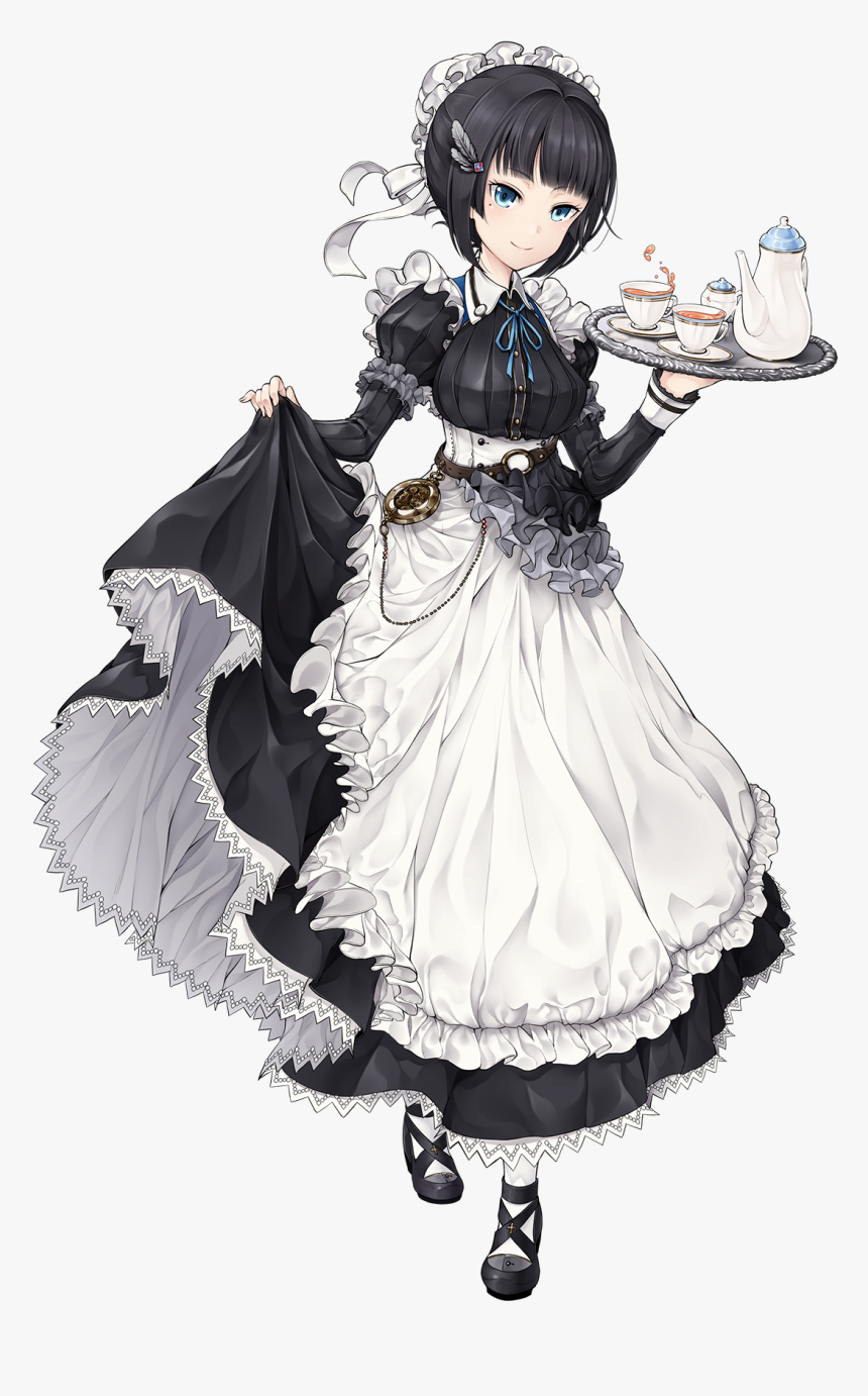 Maid Anime Victorian Female, HD Png Download, Free Download