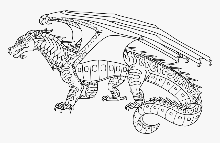 Fire Line Art - Seawing Wings Of Fire Base, HD Png Download, Free Download