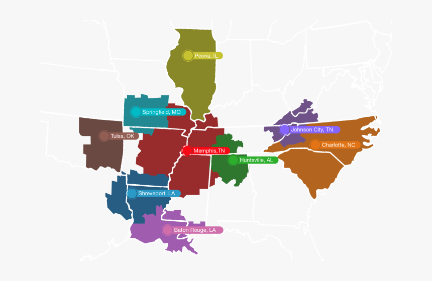 St Judes Locations Map, HD Png Download - kindpng