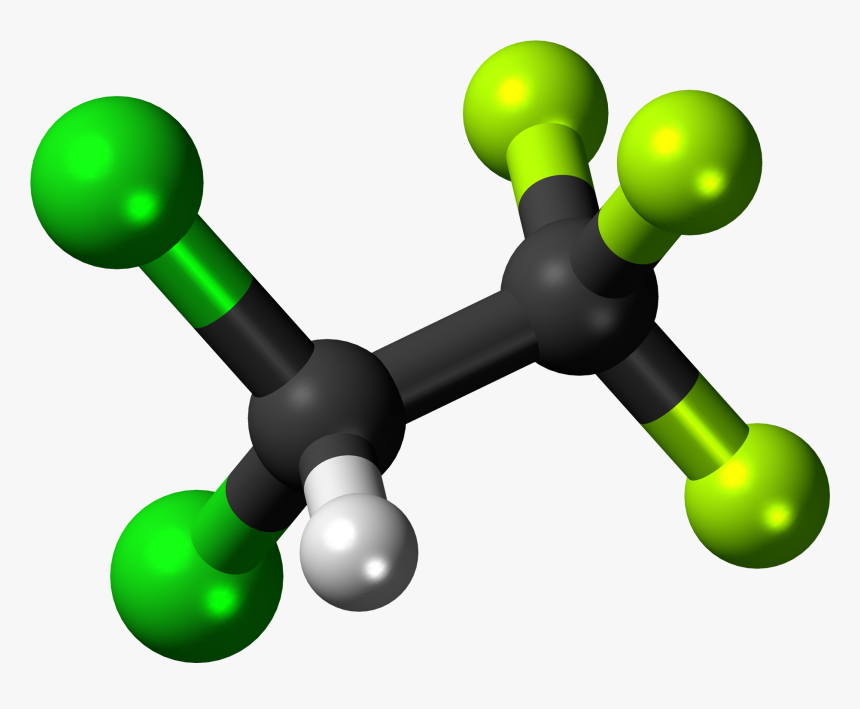 Hcfc 123 3d Balls - Hydrofluorocarbon Atoms, HD Png Download, Free Download