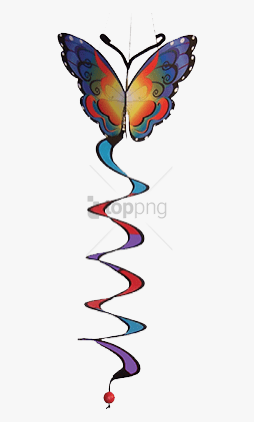 Free Png Fancy Butterfly Theme Twister - Wind Wheels & Spinners, Transparent Png, Free Download