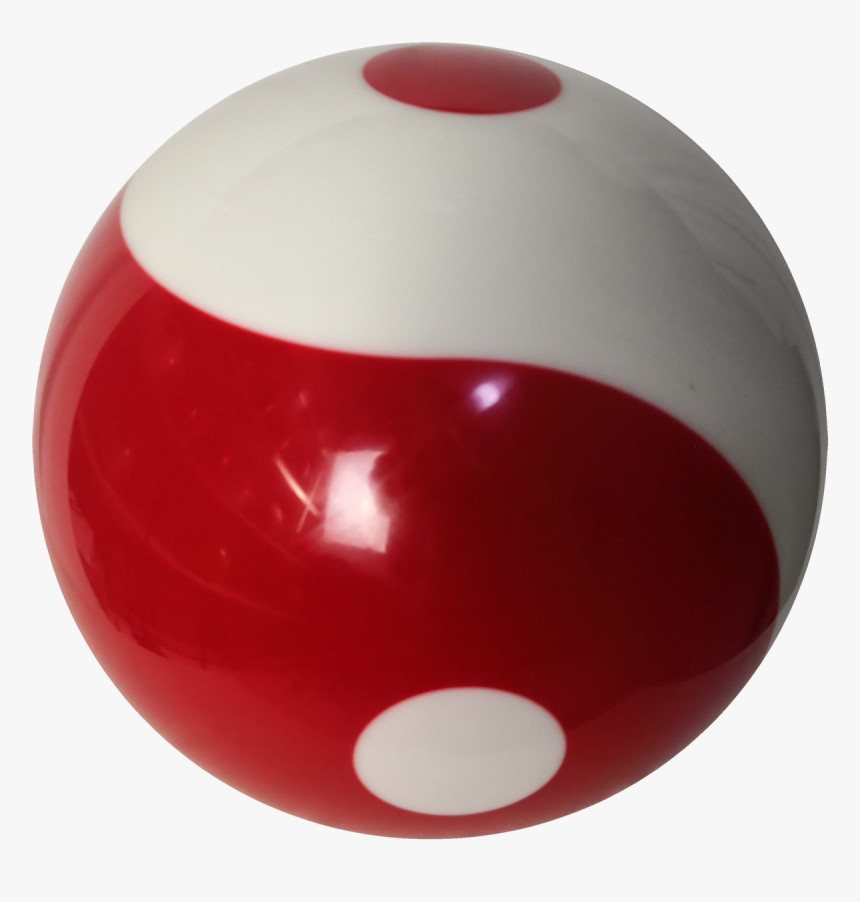 Tai Ji Yin Yang Bowling Ball - Red And White Ball Sphere, HD Png Download, Free Download
