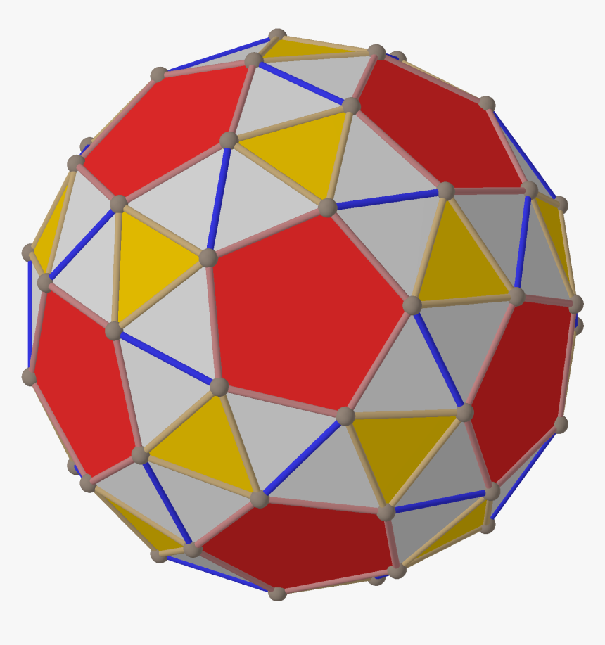 Polyhedron Snub 12-20 Left From Red - Circle, HD Png Download, Free Download