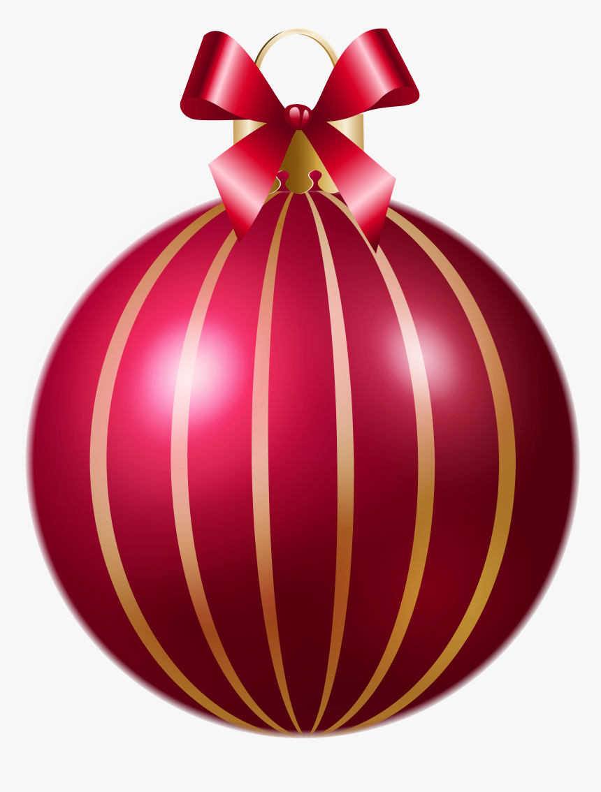 Striped Ball Ornament Christmas Red Free Photo Png - Free Ornaments Clipart, Transparent Png, Free Download