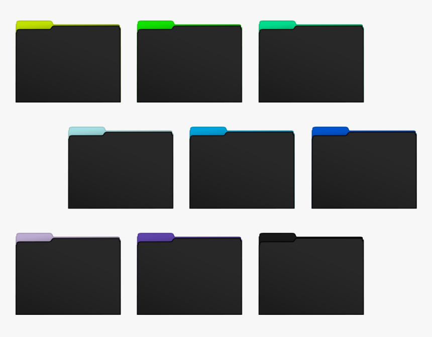 Cool Icon Png -folder Icons Cool - Desktop Folder Icons Black, Transparent Png, Free Download