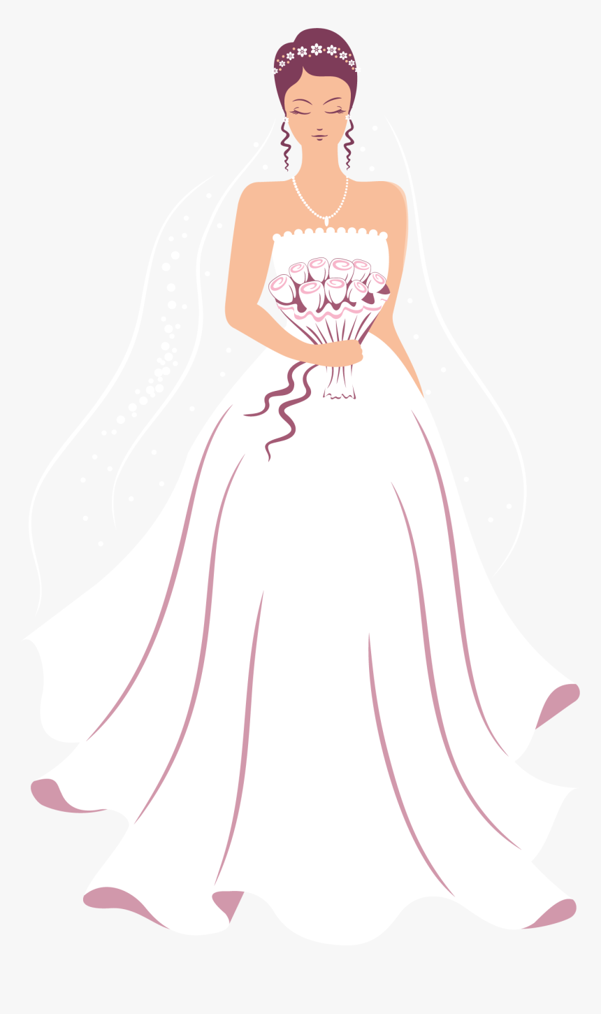 Wedding Dress Bridegroom Clip Art - Bride, HD Png Download, Free Download