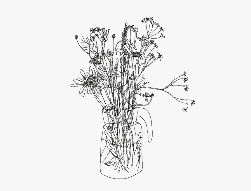 Aesthetic Flower Line Art, HD Png Download, Free Download