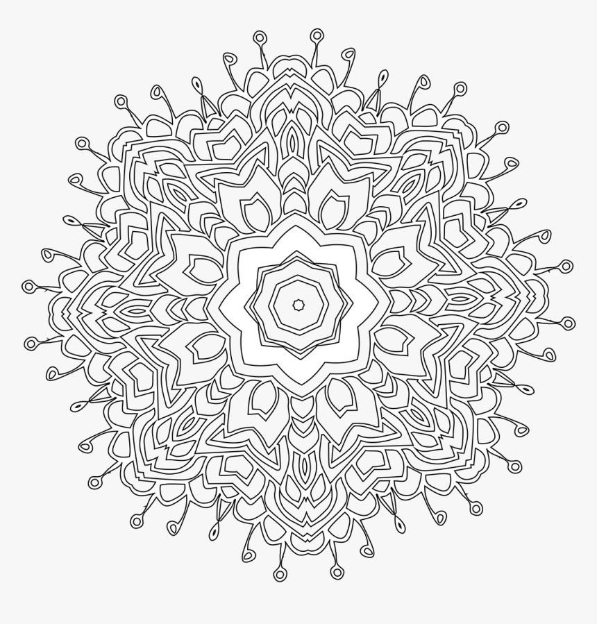 Tumblr Png Coloring Pages Flower Cute Pretty Design - Circle, Transparent Png, Free Download